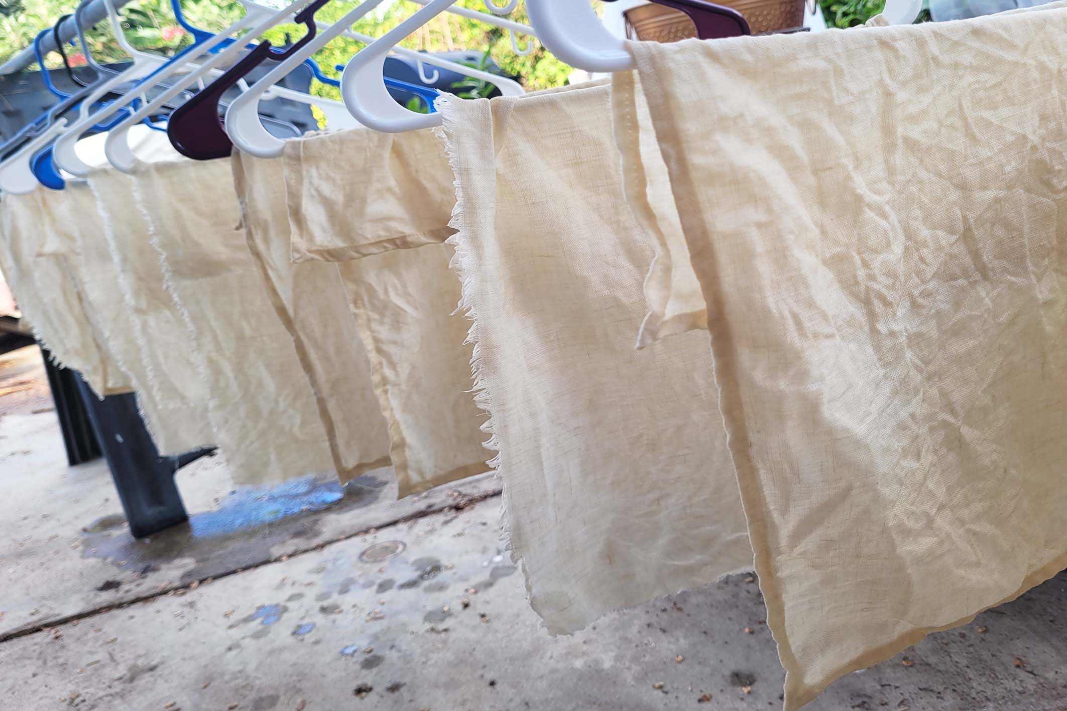 Natural Dyed Linen Napkins Tutorial