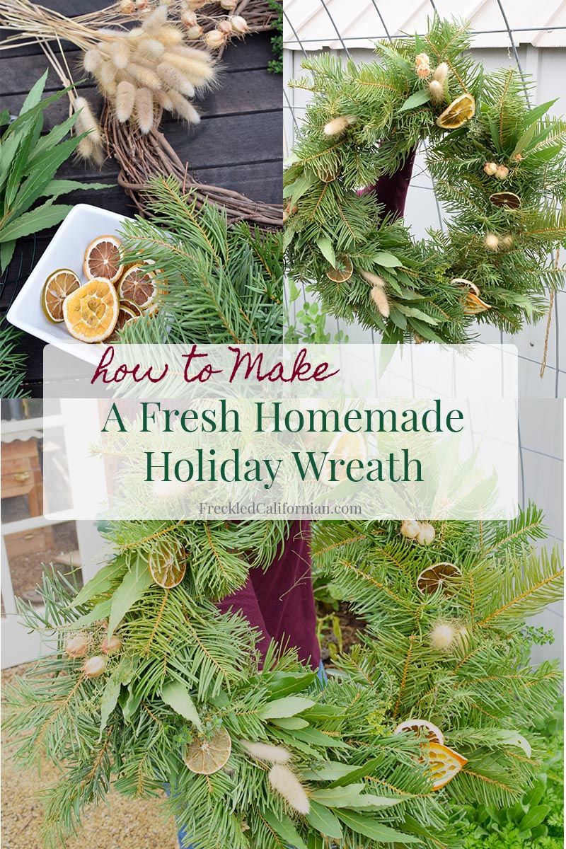 Fresh Homemade Holiday Wreath Tutorial